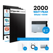 Hoymiles HiBattery 4020 X Balkonkraftwerk 2000W Komplettset mit 4 × 500 W Solarmodulen