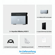 Hoymiles HiBattery 4020 X Balkonkraftwerk 2000W Komplettset mit 4 × 500 W Solarmodulen