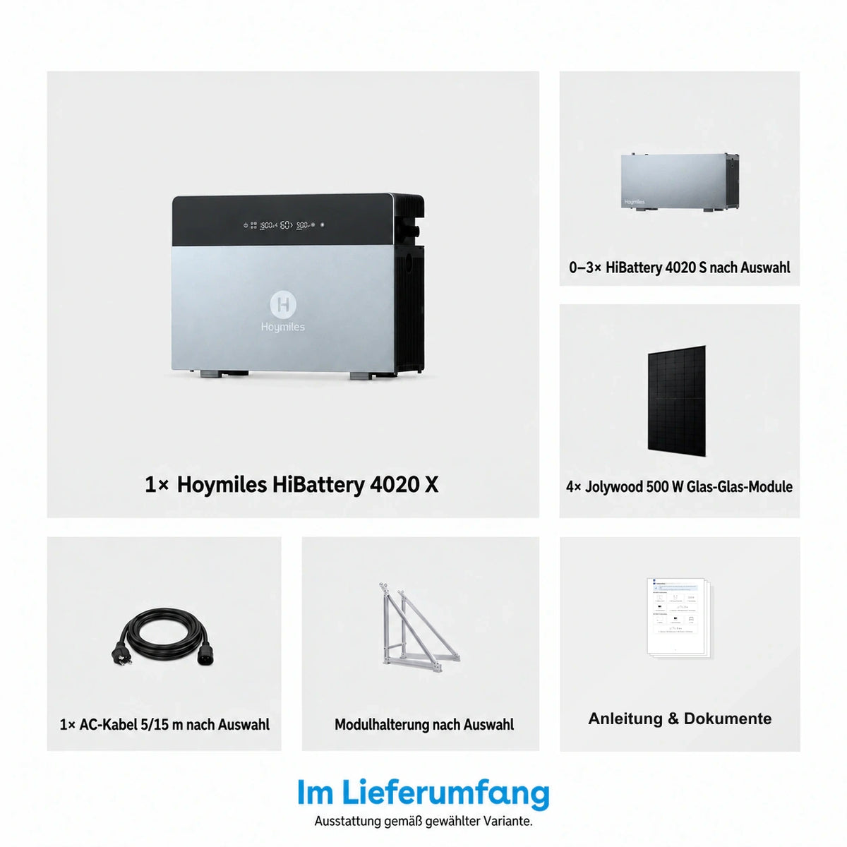 Kit complet Hoymiles 4020 X avec 4 x 500 W | Mini Power