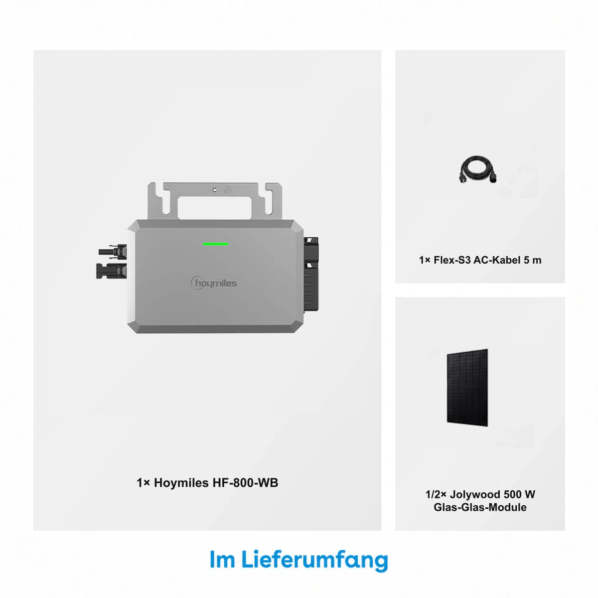 Ensemble complet Hoymiles HiFlow HF-800 avec panneaux solaires de 500 W