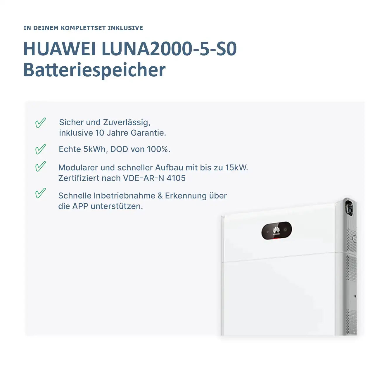 Huawei omvormer 6KW+ Huawei Luna 2000-5-s0 set