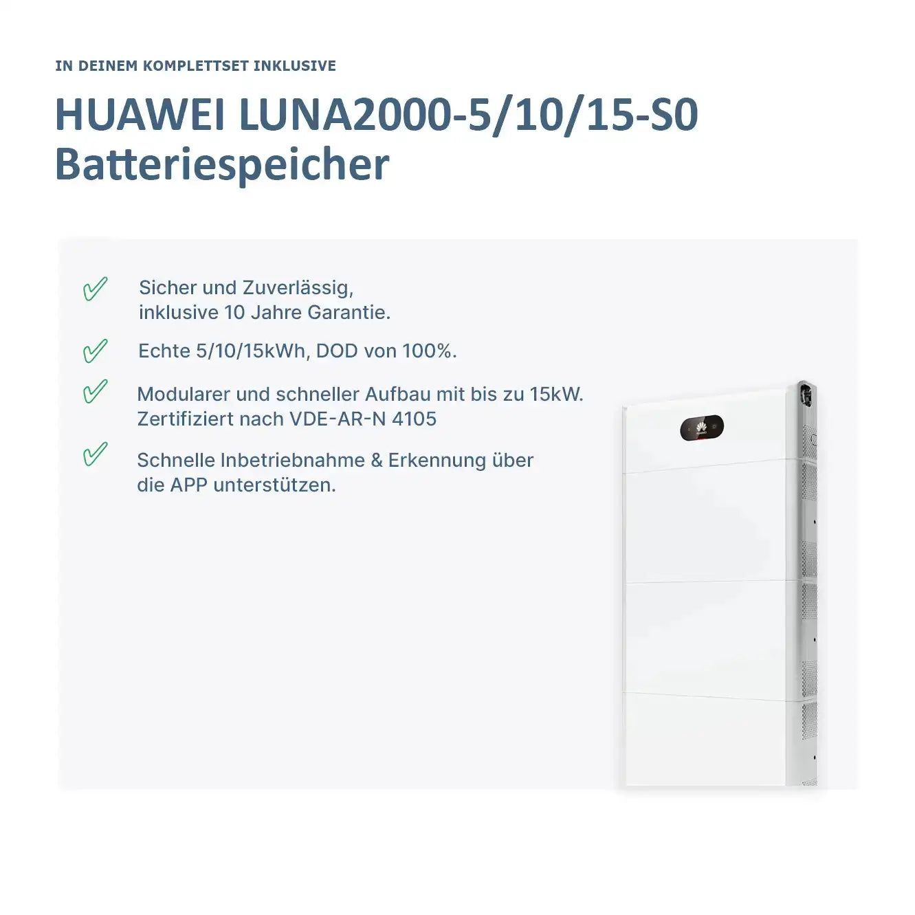 Munich Solar & Huawei 6KTL + LUNA memória komplett készlet