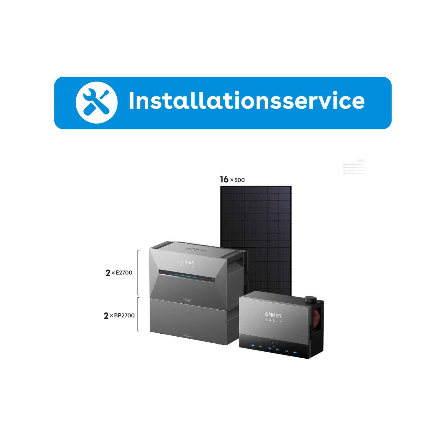 Installationsservice für Anker SOLIX Power Dock Multisystem + Solarpanels