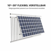 PV-Modul am Balkongeländer mit 10°–30° verstellbarer KSENG Halterung