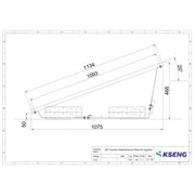 KSENG Flachdach Ballast-Montagesystem 20° für PV-Module