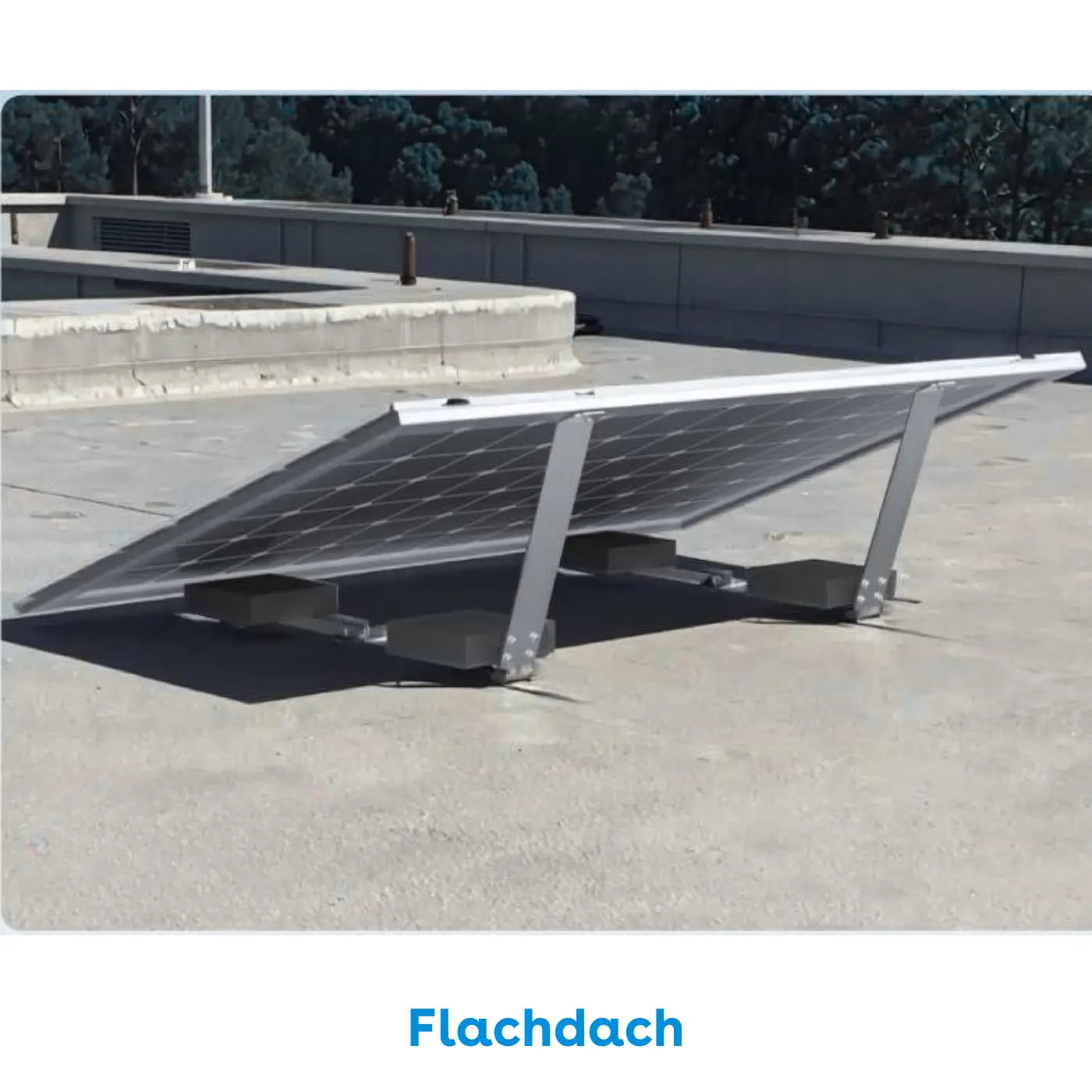 KSENG Flachdach Ballast-Montagesystem 20° für PV-Module