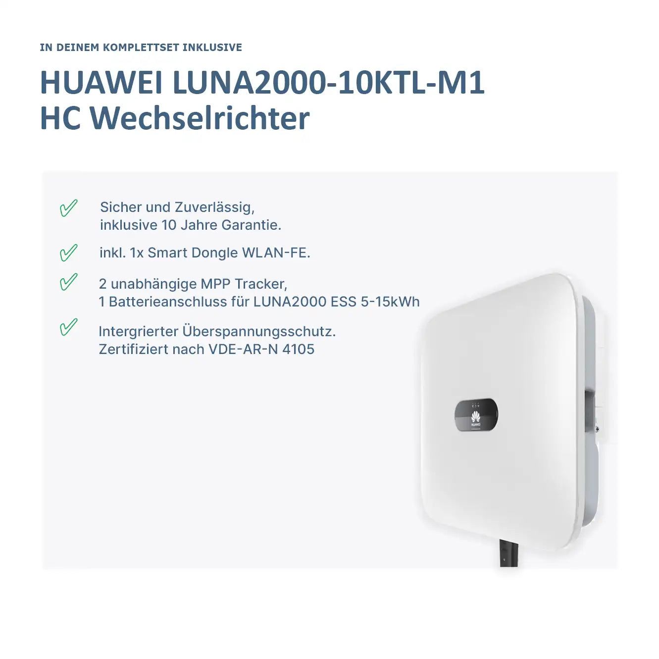 Ensemble Huawei Onduleur 10KW LUNA2000 5s0