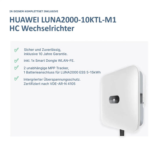 Huawei Omvormer 10KW+ Huawei LUNA 2000-10-S0