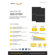 500W MSMDxxxM10NR1-108BG N-Type TOPCon Bifazial Glas-Glas Solarmodul Produktinformationen und Vorteile.