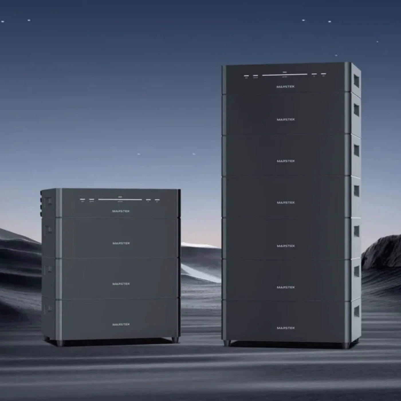 Marstek VENUS D All-In-One Balkonkraftwerk Speicher – kompakte und elegante Energielösungen in verschiedenen Größen.