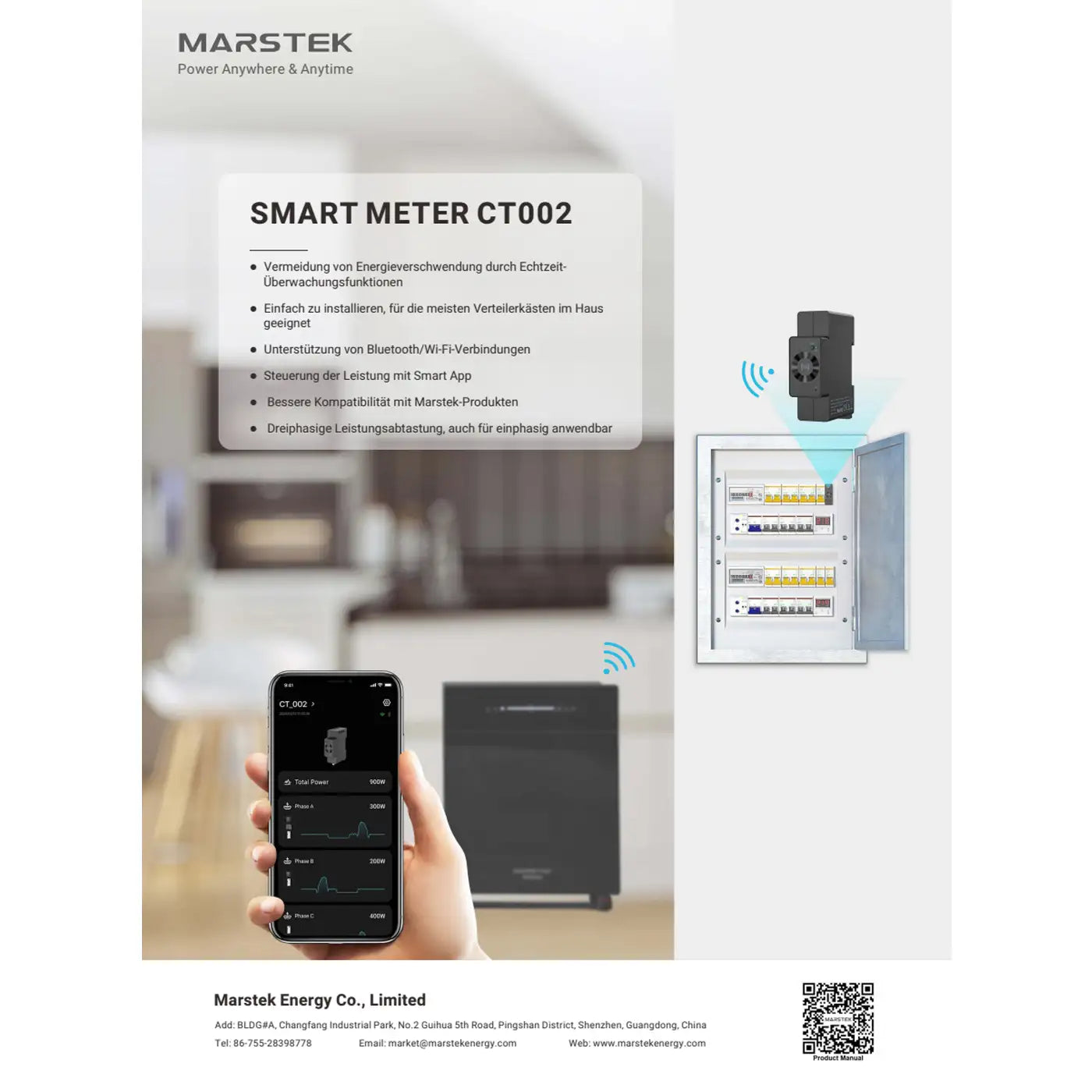 Ficha técnica del contador inteligente Marstek