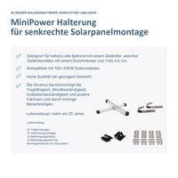 MiniPower erkélyes erőmű 800W/800W bificiális üveg-üveg 06