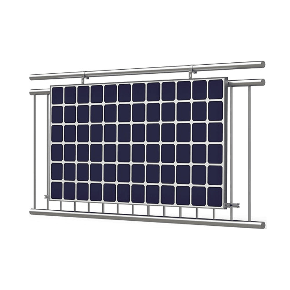 Soporte de montaje para planta de energía fotovoltaica en balcón: vista de la instalación