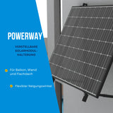 Soporte de montaje Powerway para paneles fotovoltaicos en balcón – Vista de montaje 3