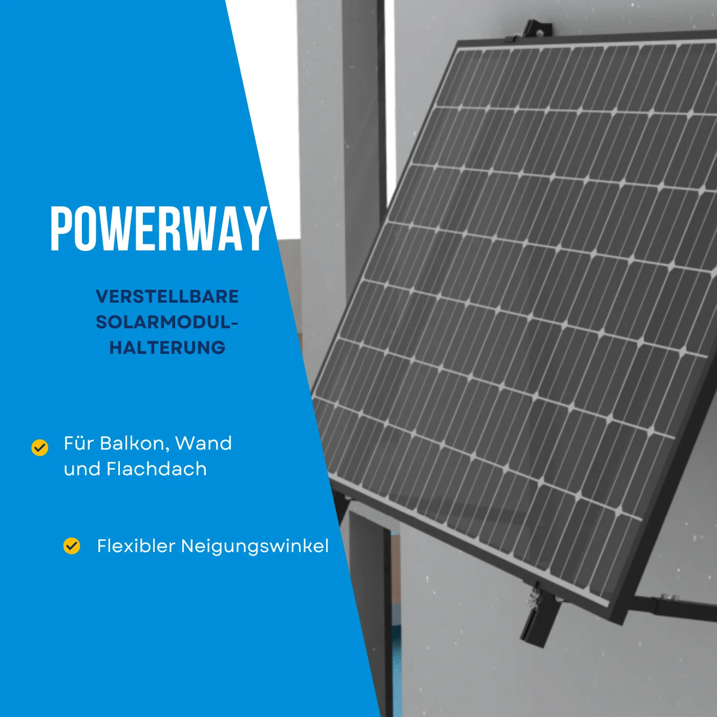 Powerway PV-Halterung für Balkon – Montageansicht 3