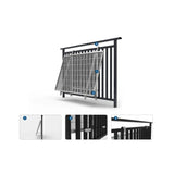 Soporte de montaje Powerway para paneles fotovoltaicos en balcón – Vista de montaje 2