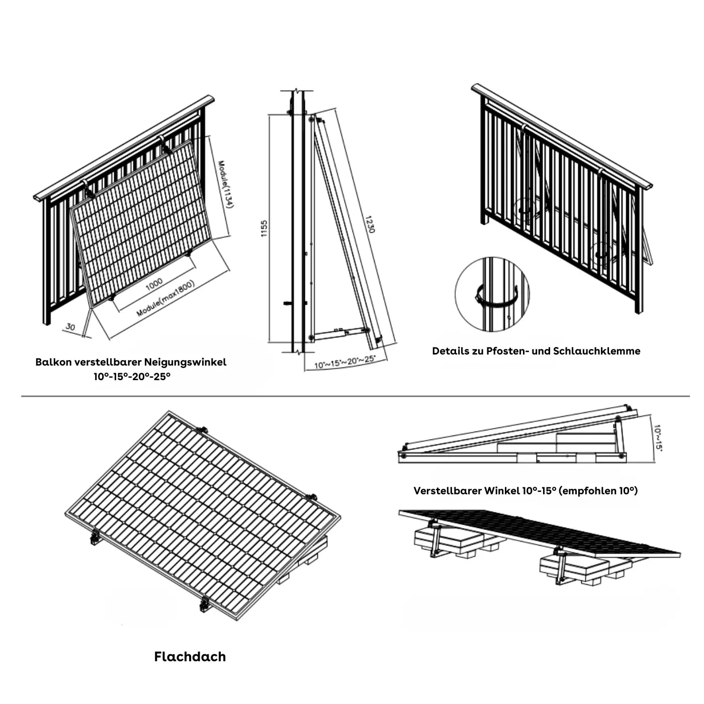 Powerway PV-Halterung – Montageansicht