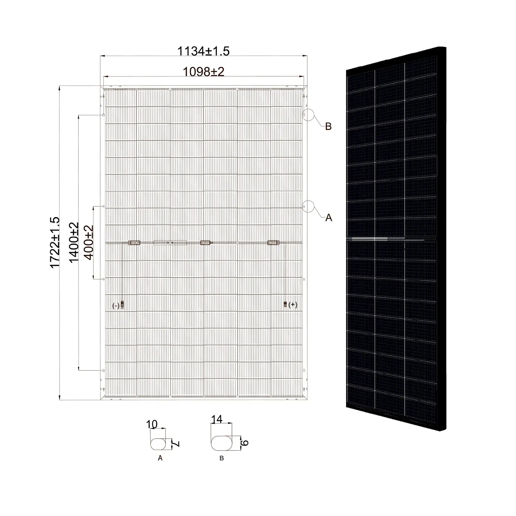 MSMDxxxM10 HJT108DSN 430W módulo solar vidrio-vidrio bifacial HJT