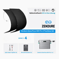 Conjunto flexible Zendure SolarFlow 800 Pro 2 900W 225W x4