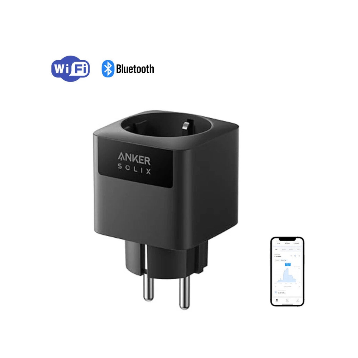 Anker SOLIX Smart Plug mit WLAN, Bluetooth und App-Steuerung