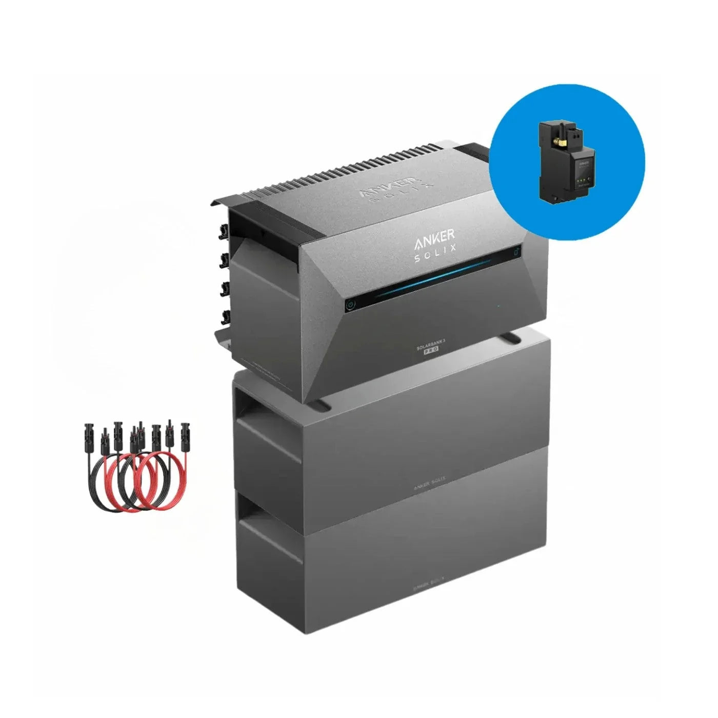 Anker SOLIX Solarbank 3 E2700 Pro Speicher 8,04 kWh Komplettset mit Smart Meter im blauen Kreis – Produktansicht 01