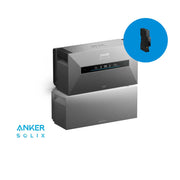 Anker SOLIX Solarbank Max AC + 1× BP7000 14 kWh Plug&Play Set mit Smart Meter im blauen Kreis – Produktansicht 01