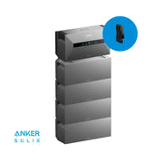 Anker SOLIX Solarbank Max AC + 4× BP7000 35 kWh Plug&Play Set mit Smart Meter im blauen Kreis – Produktansicht 01