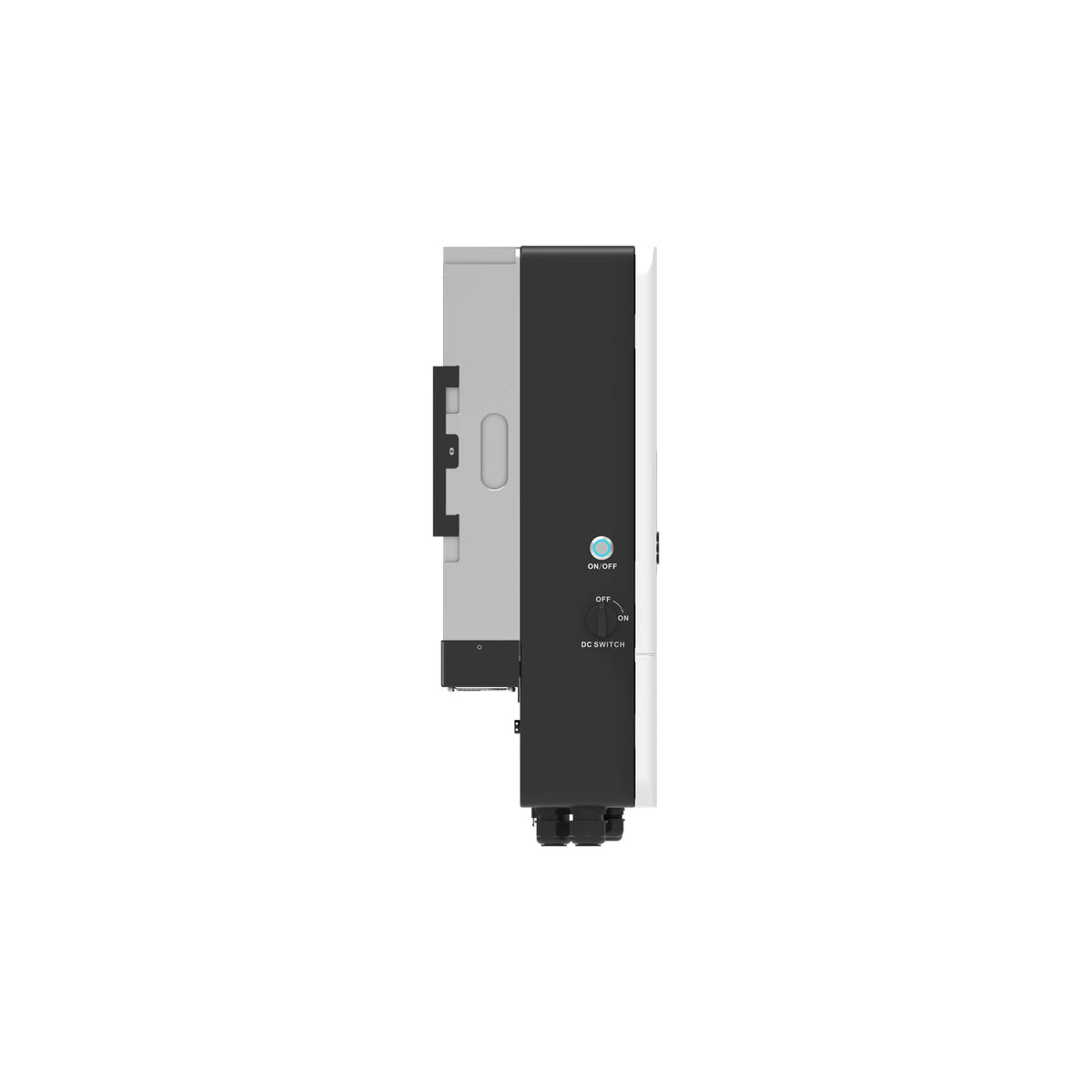 Seitenansicht des Deye SUN-12K-SG05LP3-EU-SM2 Hybrid-Wechselrichters
