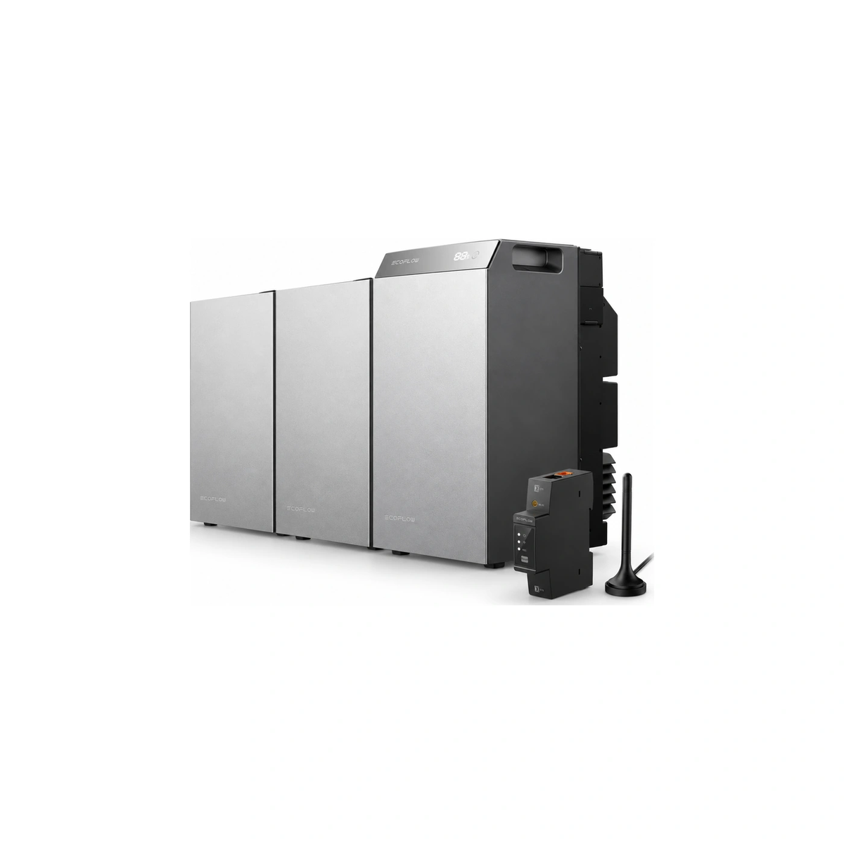 EcoFlow STREAM AC 5000 mit zwei Erweiterungsbatterien und Smart Meter