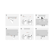 EcoFlow STREAM Gateway – Montageschritte der Wandhalterung – Herstellerdiagramm
