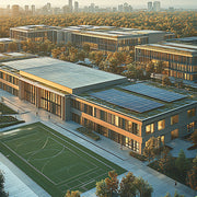 Schulgebäude mit Photovoltaikanlage als Anwendungsszenario für FelicityESS IVGM15KLP3G1