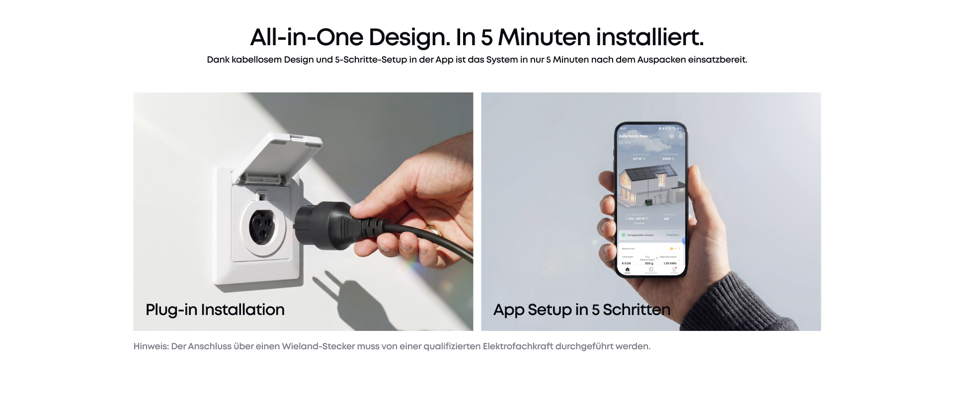 Installation per Steckanschluss und Einrichtung der Solarbank Max in der App