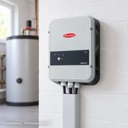Fronius Ohmpilot 9.0-3 – Verbrauchsregler für PV-Warmwasser bis 9 kW – Visualisierung eines Installationsbeispiels; Umgebung nicht im Lieferumfang