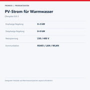 PV-Strom für Warmwasser – Ohmpilot 9.0-3