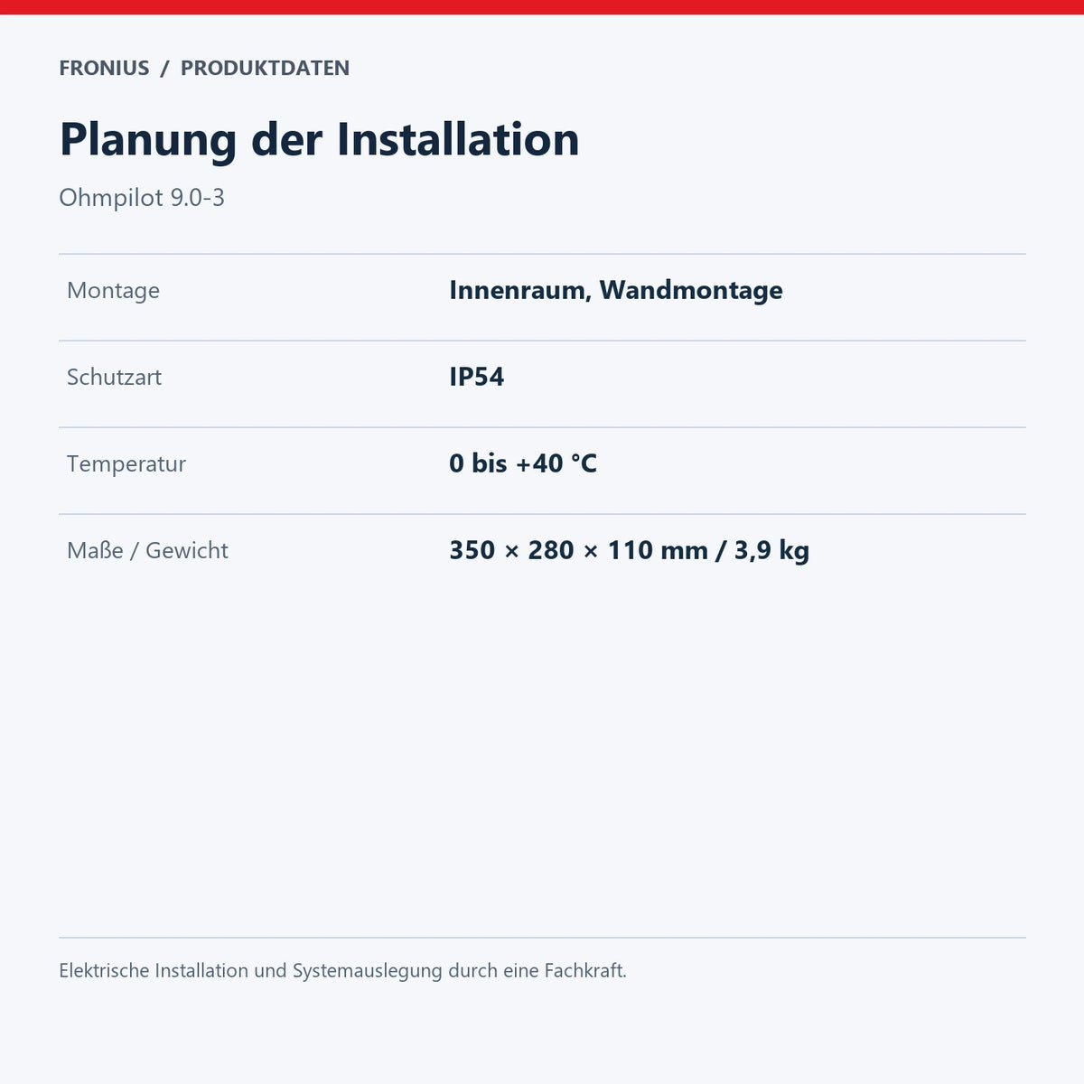 Planung der Installation – Ohmpilot 9.0-3