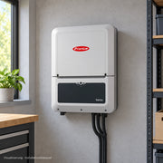 Fronius Verto 15.0 – 15 kW PV-Wechselrichter mit 3 MPP-Trackern – Visualisierung eines Installationsbeispiels; Umgebung nicht im Lieferumfang