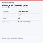 Montage und Speicheroption – Symo GEN24 5.0 SC