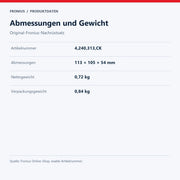 Abmessungen und Gewicht – Original-Fronius-Nachrüstsatz