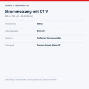 Strommessung mit CT V – 400 A / 333 mV – 41,0010,0232