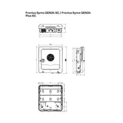 Fronius Symo GEN24 5.0 Plus SC – Gehäuseabmessungen – Auszug aus der Herstelleranleitung