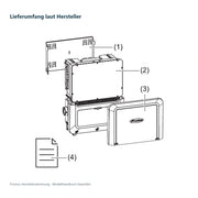 Fronius – Lieferumfang laut Hersteller; technische Herstellerzeichnung, Installation durch Elektrofachkräfte