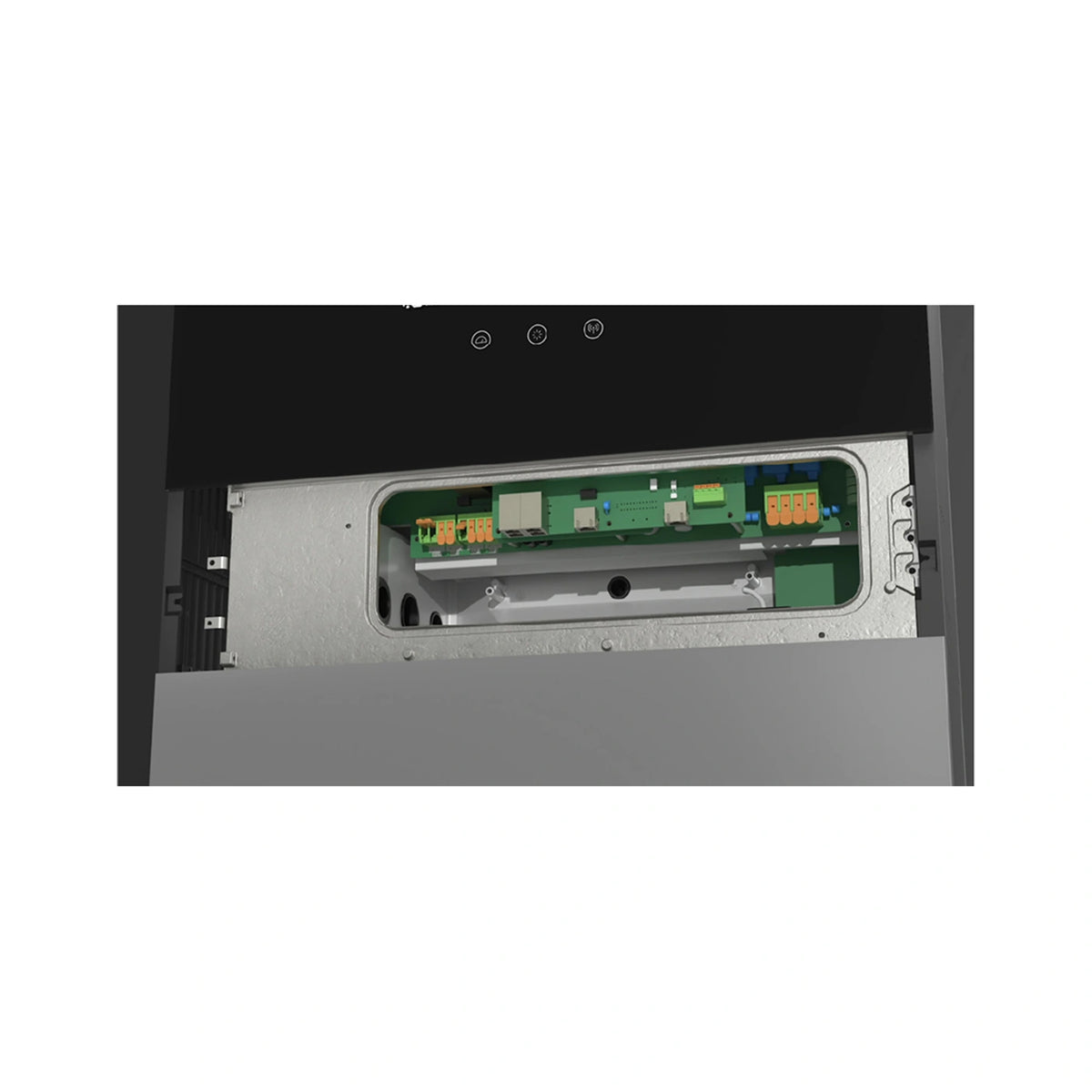 Hoymiles HiOne-10T-G3 – geöffneter Anschlussbereich, Herstellerdetail