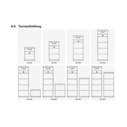 Hoymiles HiOne-8B-G3 – mögliche Turmkonfigurationen mit zusätzlichen Modulen – Auszug aus der Herstelleranleitung