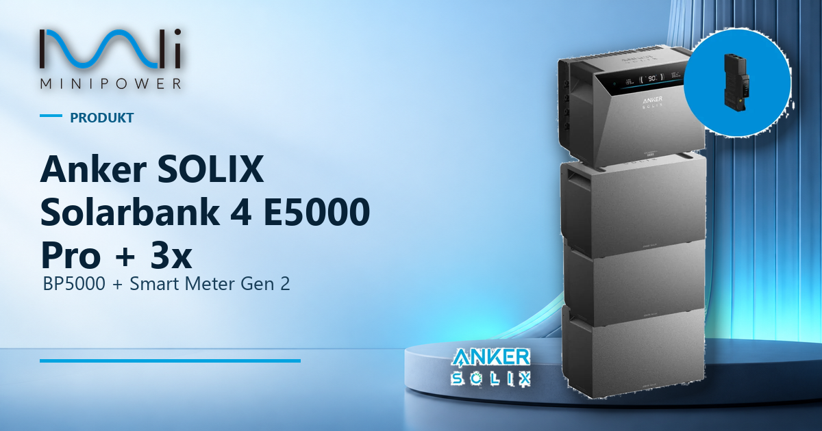 Lt Power Analyzer Anker SOLIX Solarbank 4 E5000 Pro + 3x BP5000 + Smart Meter