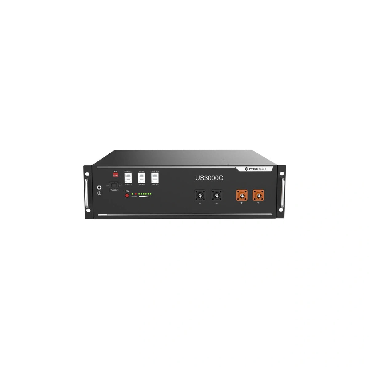 Pylontech US3000C – Frontansicht eines 48-V-Batteriemoduls