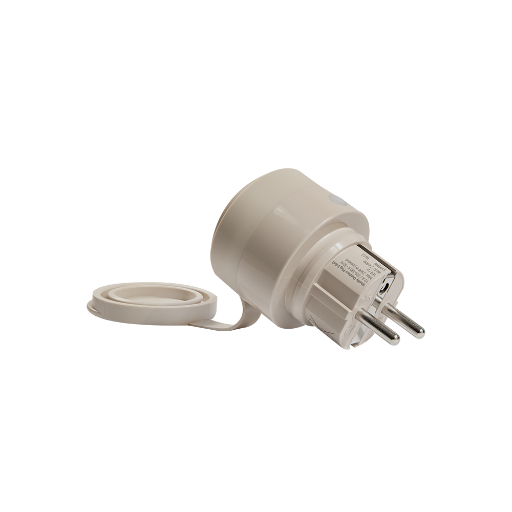Shelly Outdoor Plug S Gen3 – 12 A WLAN-Steckdose, IP44 – offizielle Produktansicht