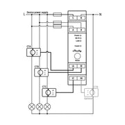 Shelly Pro 3EM 120A V2 – Hersteller-Anschlussbeispiel für einphasige Messung; nur Elektrofachkräfte