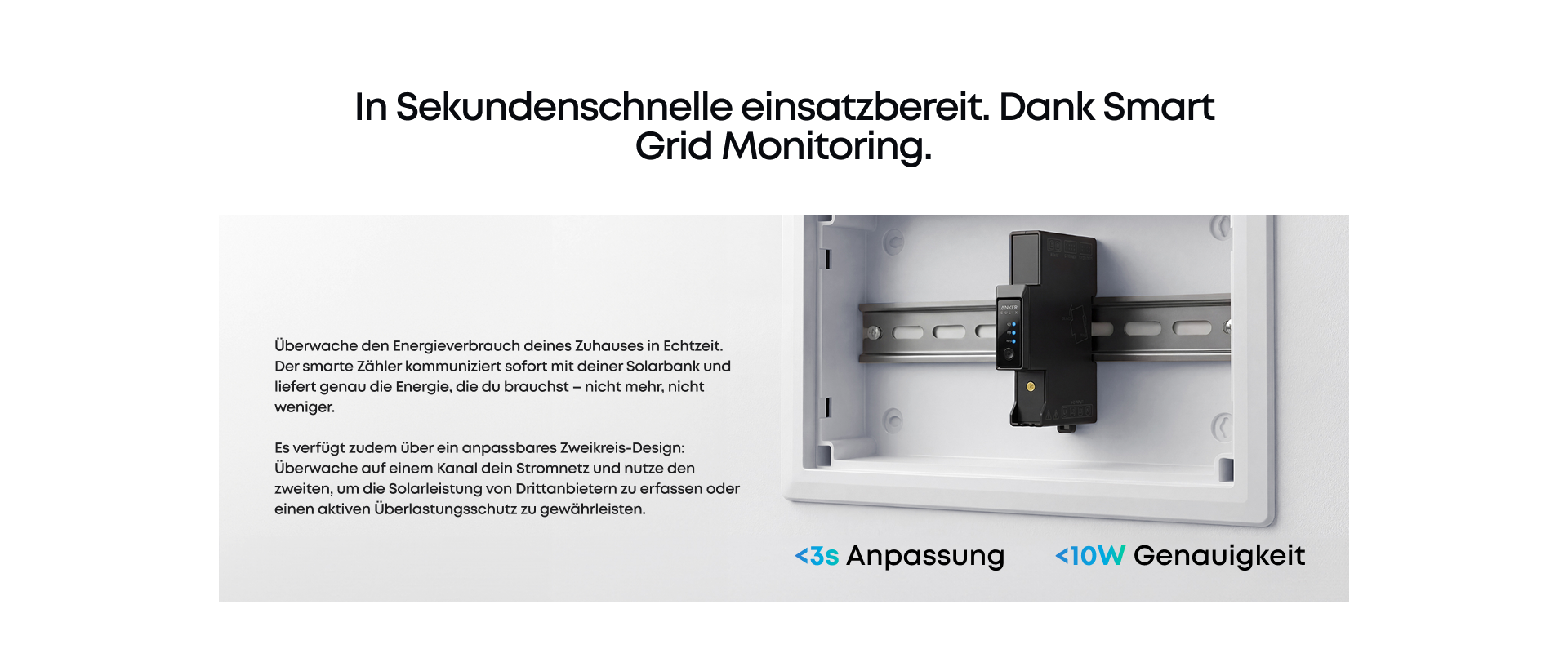 Intelligenter Anker Stromzähler mit schneller Reaktion und hoher Messgenauigkeit