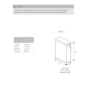 SolaX HV11550 V2 technische Zeichnung mit Abmessungen und Gewicht