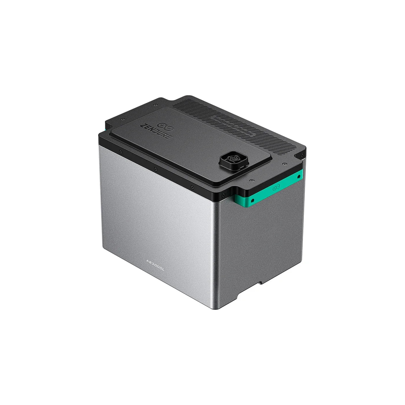 Zendure AB3000L Erweiterungsbatterie in schräger Draufsicht mit großzügigem Weißraum